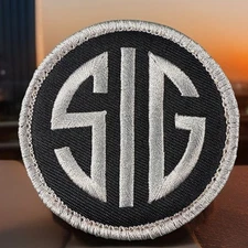 🔥 Sig Sauer Embroidered Hook N Loop Patch 2.75” Pistol Rifle Firearm Gun PewPew