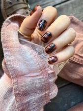 Red Aspen Press On Nails~ Short Square ,  Tina, NIB