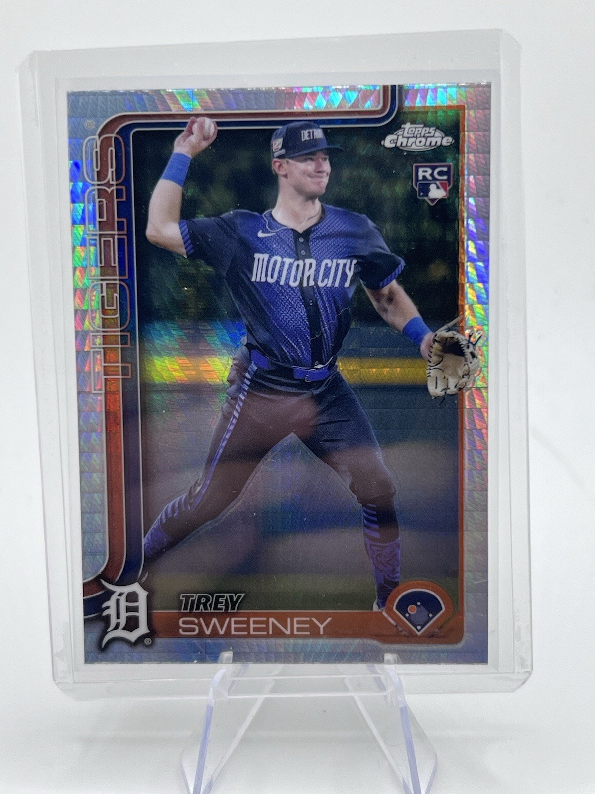 2025 Topps Chrome Baseball Rookie Prism Refractor #6 Trey Sweeney
