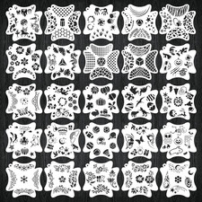 25 Set Face Paint Stencils - 265 Pcs Flowers Plants Sports Animals Shapes Elemen