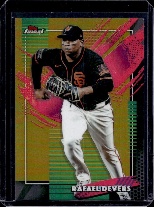2026 Topps Finest Rafael Devers Rare Gold Refractor #/50 Giants