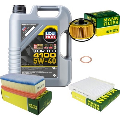 MANN Inspektionspaket 5 L LIQUI MOLY Top Tec 4100 5W-40 für Renault Clio IV BH 