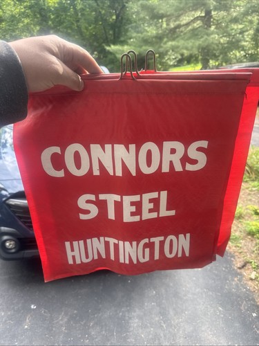 Vintage Rare Connors Steel Huntington WV Safety Flag 12'' x 12''