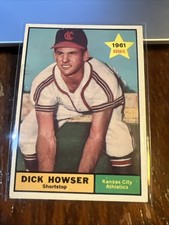 Dick Howser 1961 Topps Rookie RC #416 Kansas City Athletics EX-NM Range Royals