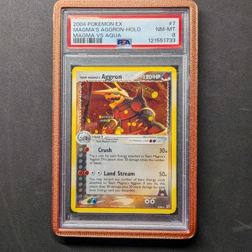 2004 Pokémon Ex Team Magma Vs. Team Aqua #7 Team Magma’s Aggron PSA 8