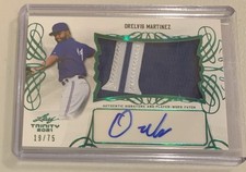 2021 Leaf Trinity ORELVIS MARTINEZ PATCH AUTO PROSPECT ROOKIE RC 19/75