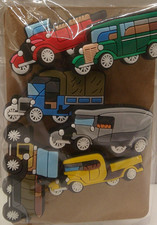 Set of 6 Shoe Charms for Crocs featuring 	Trucks