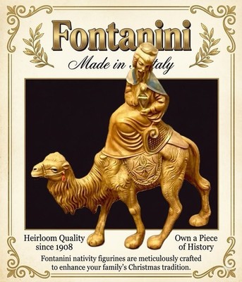 Rare find VINTAGE ITALIAN HEIRLOOM: Fontanini Wise Man on Camel Riding Magi''