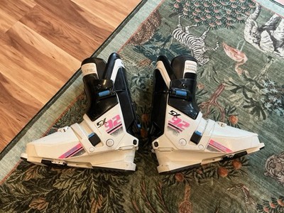 Vintage Salomon France SX92 RETRO Ski Boots Black White Mens 340