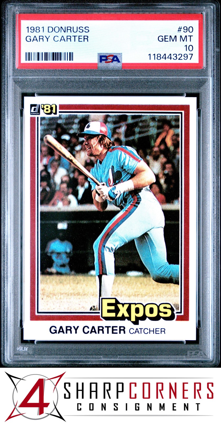 1981 DONRUSS #90 GARY CARTER EXPOS HOF PSA 10
