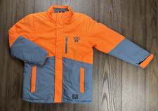 Vintage Nike Puffer Jacket Neon Orange Gray Boys Size Medium