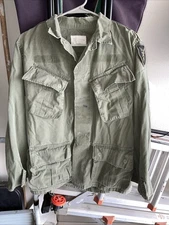 60s Vietnam Era Jungle Fatigue Shirt Slant Pocket RipStop OG 107 SMALL SHORT