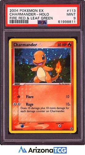 Pokemon 2004 Charmander 113/112 Holo Secret Rare Fire Red & Leaf Green PSA 9