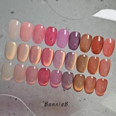 Poudre à ongles chromée magnétique Bonnie B Clear Glow Gold effet miroir 2... - Photo 1/4