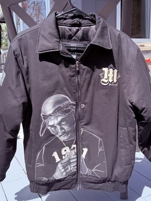 VTG Hip Hop Makaveli Branded Tupac Shakur Custom Jacket Size: 14/16XL  -Woman:Sm