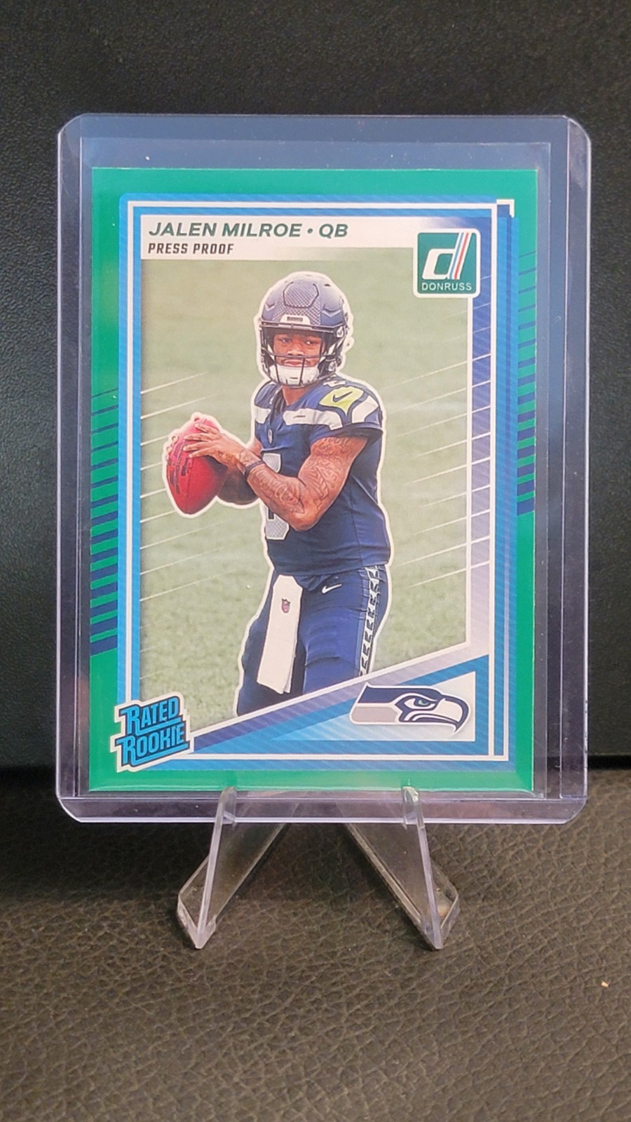 2025 Panini Donruss Jalen Milroe Rated Rookie Green Press Proof Rookie Card #307