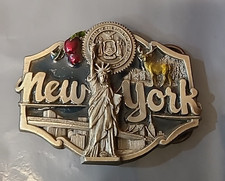 1987 Siskiyou Buckle Belt New York pewter western heavy weight sighed