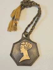 Vintage Brass Charge Coin  Crawford Hollidge Womens Clothing Store Boston 