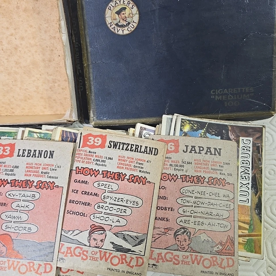 Vintage 1930s John Players Flags of The World Cards In Original Box Set of  80 - Image 2 of 4
