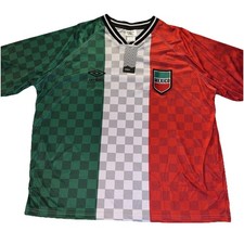 Umbro Mexico Soccer Jersey Vintage Style Red White Green Short Sleeve NWT M