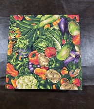 Fabric Recipe Keeper Journal 3-Ring Binder Organizer w Tabs Blank Pages