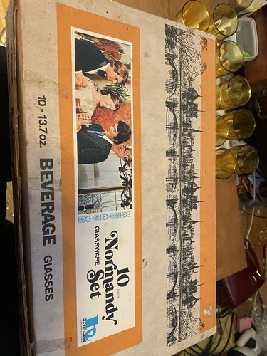 Kostenloser Versand - 10er Set Vintage Honig Braunglas Becher in OVP - Bild 19 von 20