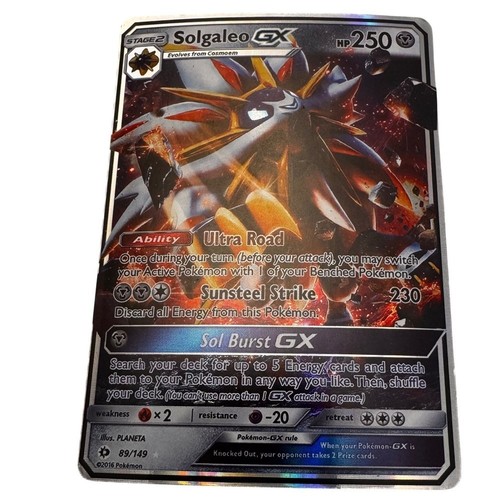 Pokemon Solgaleo GX 89/149 Sun & Moon Base Set Ultra Rare Holo Card 2016