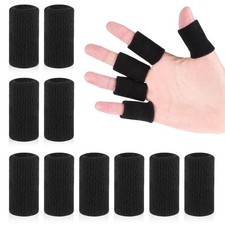 10 Pcs Elastic Finger Compression Sleeves Support Thumb Brace Protectors