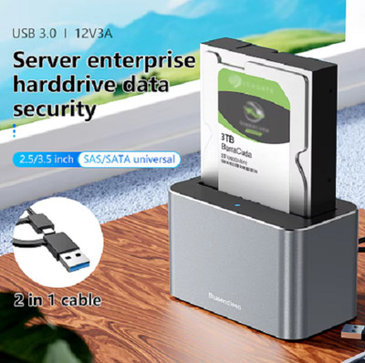 Blueendless 2,5/3,5 Zoll SAS/SATA Festplatte externes Gehäuse Sata auf USB 3.0 HDD Do