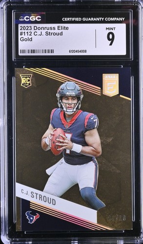 C. J. Stroud [Gold] #112 2023 Panini Donruss Elite card