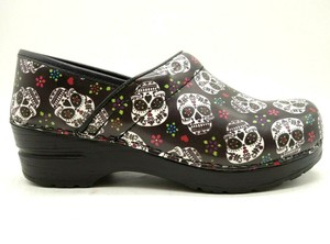 sanita sugar skull clogs