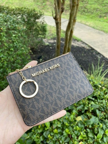 NWT Michael Kors Jet Set Travel Coin Key Chain Card Holder Wallet - Picture 23 of 130