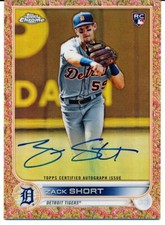 2022 TOPPS GILDED COLLECTION Zack Short /25 RC Auto
