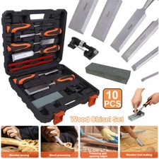 6-38mm Wood Chisel Set 10PCS Woodworking DIY Carving Tool with Sharpening Stone