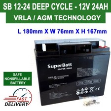 Lawn Mower Battery SB12-24 12V 24AH (17AH 18AH 19AH 21AH 22AH) VRLA AGM Battery