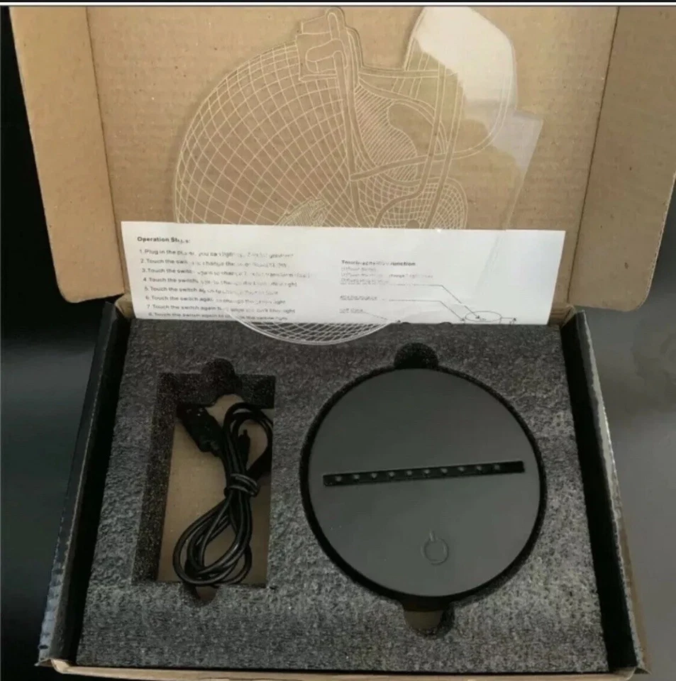 Lámpara de luz LED 3D de los Washington Redskins equipo de fútbol americano de la NFL coleccionable decoración del hogar Foto 3 de 3