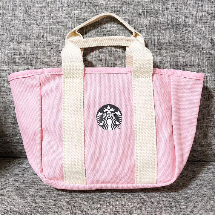 Starbucks Taiwan Original Authentic Pink Lunch Box Tote Bag
