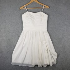 Ralph Lauren Womens size 6 Strapless Ruched Georgette Dress Bridesmaid Formal