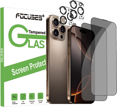 Matte Glass Screen Protector for Iphone 16 Pro (6.3 Inch) Anti-Glare & Anti-Fing