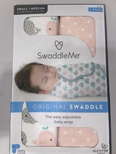 SEALED SwaddleMe Original Swaddle Adjustable Wraps S/M 0-3 Months - 2pk