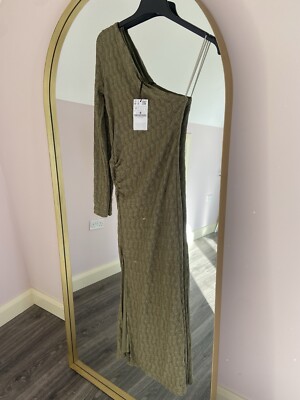 stradivarius knit dress One Shoulder Size M nz-alt-v1