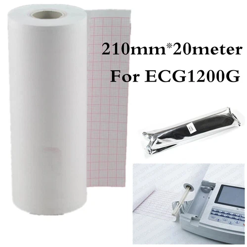 210mm x 20M Recording Printer paper For CONTEC ECG1200G ECG Machine EKG