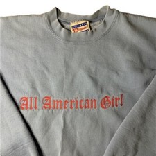 Vintage 90  s All American Girl Sweater Large Crewneck Blue