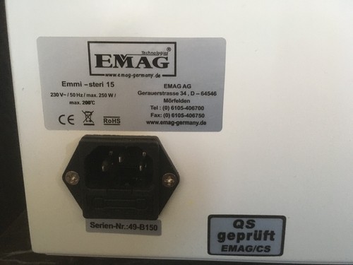 EMAG Heißluftsterilisator Sterilisator Desinfektion Kosmetik Fußpflege Tattoo - Bild 4 von 5