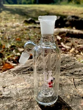 14mm Shower Head Glass Ash Catcher 45 degree (Pink Frog).