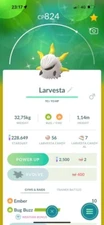 Shiny Larvesta |  P T C 100K Stardust