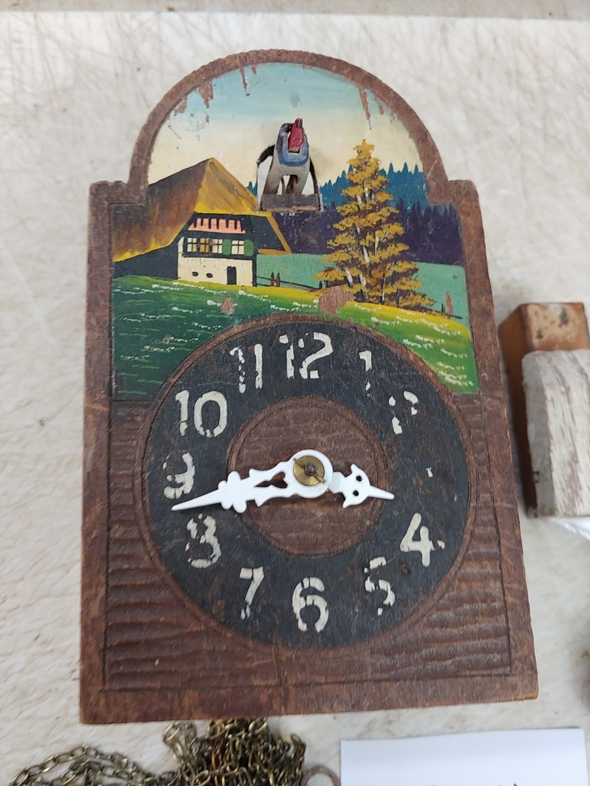 ANTIQUE SMALL CUCKOO CLOCK FOR PARTS eBay