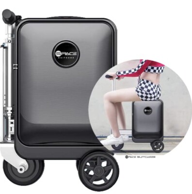 Space Suitcases Smart Rideable Suitcase 26L, Lightweight Electric