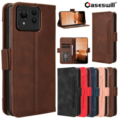 For Asus Zenfone 11 Ultra Retro Leather Wallet Flip Stand Case+Screen Protector