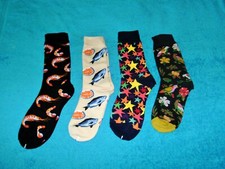Men's Bright Colorful Design Crew Socks Fit Shoe Sizes 8 - 11   AB651